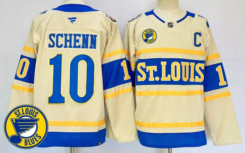 Men St.Louis Blues #10 Schenn Cream Fanatics 2025 NHL Jersey style 5->st.louis blues->NHL Jersey